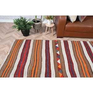 Tapis turc vintage, tapis de couloir 3,2x11,8 pieds, tapis Herki Ikat marron - Product Image 2