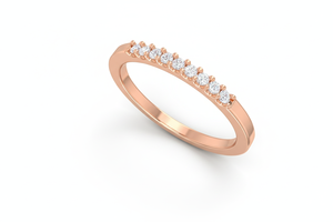 14K Gold & Diamond Boundless Brilliance <b>Band</b> <b>Ring</b> For Women's | 0.10 CTTW Brilliant Cut Diamond - Product Image 4