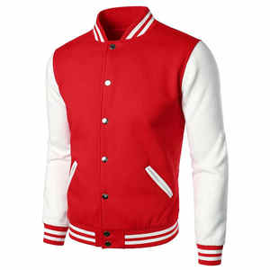 Chaqueta de Béisbol Vintage Personalizada OEM para Hombre, Talla Grande, Estilo Largo, Chaqueta Universitaria con Cadena, Bordado de Chenilla, Chaqueta de Cuero para Hombre - Product Image 2