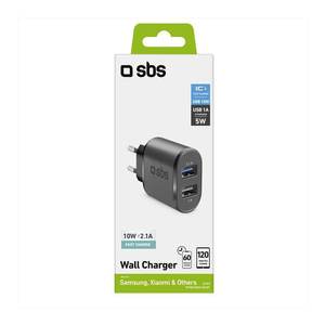 Cargador de Pared USB Tipo A de 10W con Carga Rápida, Color Negro, TETR2USB21AFAST - Product Image 2