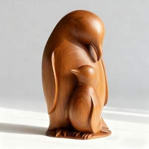 Escultura de mesa de madera, pieza decorativa inspirada para el diseño creativo de interiores del hogar, arte de mesa para sala de estar. - Product Image 6