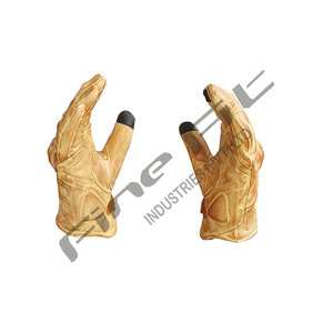 Gants de moto de style course Protection Logo personnalisé Gants d'équitation de moto en cuir véritable à doigts entiers pour hommes - Product Image 3