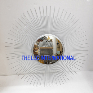 Miroir mural rond en aluminium, finition dorée, style moderne, argenté, décoration murale de luxe pour la maison, haute qualité - Product Image 6