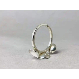 Anillo de Plata Fina para Mujer, Diseño de Tres Medias Bolas, Plata de Ley 925, Estilo Clásico, Joyería para Fiestas, Precio al por Mayor - Product Image 4