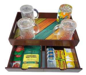 Plateau de service en bambou en cuir Tcm Dossiers de menu en verre Boîte à mouchoirs Bill Bin pour l'hospitalité pour les hôtels en Inde - Product Image 5