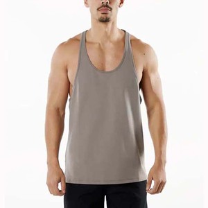 Custom Logo Sport Tank <b>Top</b> Vest Slim Fit <b>Men's</b> Vest T-Shirt Sleeveless Mesh Tank <b>Tops</b> Ribbed Tank <b>Top</b> - Product Image 1