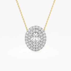 1.00 ct.tw. จี้เพชรเม็ดเดี่ยวสีเหลืองทอง18K สำหรับงานแต่งงานงานปาร์ตี้วันครบรอบ-แฟนซี - Product Image 1