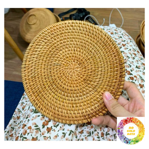 Handmade Rattan <b>Placemat</b> Decorative Charger Plates Natural Table Decor Perfect for Weddings Dining and Wall Display - Product Image 4