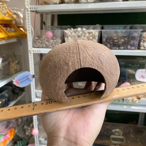 Nichoir semi-circulaire en coquille de noix de coco naturelle pour oiseaux, abri écologique pour animaux de compagnie, cage, perchoir, habitat - Product Image 2