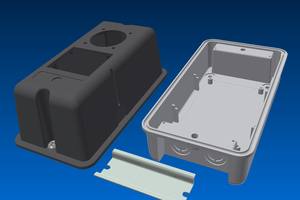 PS-14H11 Caja de perfil alto para tres dispositivos de carril DIN y enchufe SCHUKO - Product Image 6