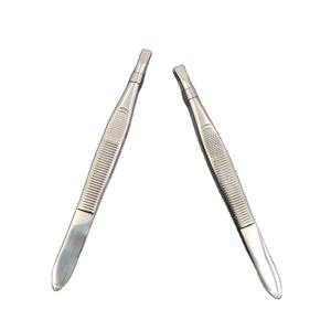 Pinzas para Cejas de Acero Inoxidable con Punta Inclinada y Logotipo Personalizado, Alta Calidad, Duraderas y Ecológicas, OEM Disponible - Product Image 1