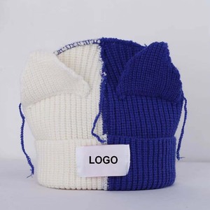 2025 strass tendance Style personnalisé strass hiver tricot jacquard bonnets casquette avec Logo et Design personnalisés - Product Image 5