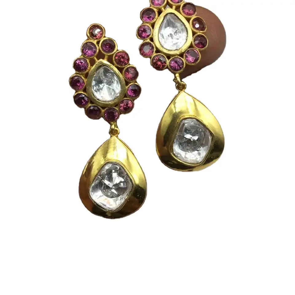 Pendientes colgantes de perlas únicos, pendientes con cuentas, elegantes pendientes de Araña de la India hechos a mano con joyería de perlas para mujer