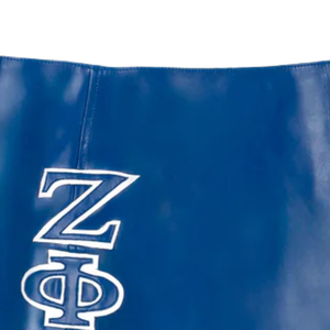 Limited Edition Pretty Kitty Zeta <b>Skirt</b> <b>Womens</b> Greek Sorority Vegan Leather Mini <b>Skirt</b> Zeta Phi Beta Trademark Design - Product Image 5