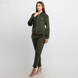 OEM Haute Qualité Respirant Léger Décontracté Cordon de Serrage Manches Longues Sport Tops Pantalon Ensemble Grande Taille Femmes Hiver Survêtement - Product Image 2