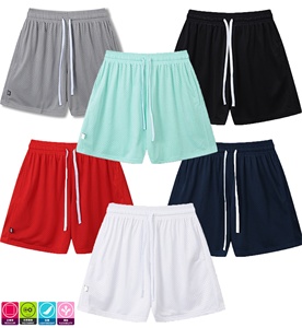 Shorts de basketball pour hommes style urbain, séchage rapide, respirants, en tissu peigné 100% polyester, taille mi-haute élastique, vente en gros - Product Image 1