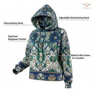 Conjunto de sudaderas con capucha de talla grande de alta calidad para mujer, estampado informal elegante a la moda para el invierno Yokebud - Product Image 2