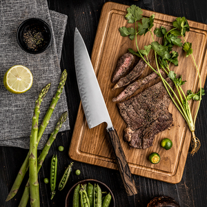 Venta caliente hecho a mano japonés 5 capas revestido de acero inoxidable de alto carbono cuchillo de Chef de cocina Cuchillos Forjados con mango de madera chef - Product Image 2