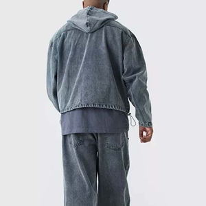 Veste en jean pour homme à prix abordable, veste d'hiver, OEM, grande taille, streetwear, service OEM de haute valeur, veste en jean durable pour homme - Product Image 5