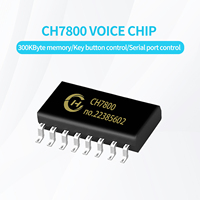 Puce vocale de haute qualité avec contrôle par bouton programmable, contrôle par port série, 16 broches, 3 ports IO, CH7800