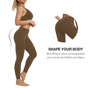 Seamless Women's <b>Leggings</b> Plus Size Newest Wholesale Yoga Gym Running Casual Wear Breathable Sweat Wicking Cotton Bamboo - Product Image 3