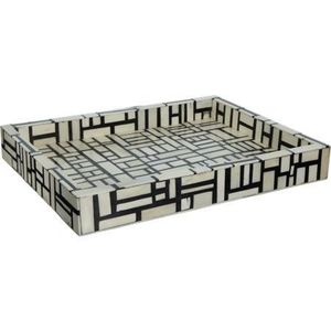Wood Tray with Resin Work and Mosaic Inlay <b>Decorative</b> Tray for Living Room Bedroom & Kitchen Stylish Home <b>Decor</b> Serving Tray - Product Image 1