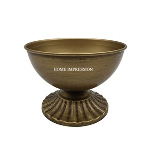 Bol de service en aluminium pour aliments, décoration de table, bol de mélange d'aliments moderne plaqué or pour la vaisselle à la maison - Product Image 4