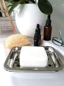 Boîte à savon rectangulaire en acier inoxydable, boîte à savon rectangulaire en acier inoxydable - Product Image 2