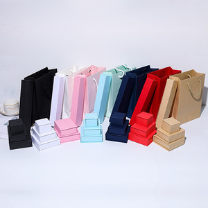 Custom Logo Eco-Friendly Cardboard <b>Magnetic</b> Closure Jewelry Packaging Square Velvet Paper for Rings <b>Earrings</b> Pendants Necklaces - Product Image 1