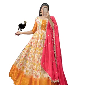 Nueva hermosa colección de vestidos de lona estampados con candelabro suave para la venta en línea con trabajo de tejido cosido Patta - Product Image 2