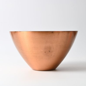 Simple Polished Copper Serving <b>Bowl</b> - Modern <b>Metal</b> <b>Bowl</b> for Fruits, Salads, or Decorative Use - Product Image 1