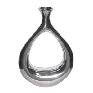 Vase à fleurs de luxe plaqué argent pour chambre à coucher, design de différentes formes, Vases en métal pour la décoration du salon à bas prix - Product Image 5
