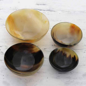 Cuenco de Cuerno de Búfalo Pulido a Mano de la Mejor Calidad, Utensilios de Cocina Naturales Ecológicos, Estilo Clásico para Fiestas, por Saniya Handicraft - Product Image 6