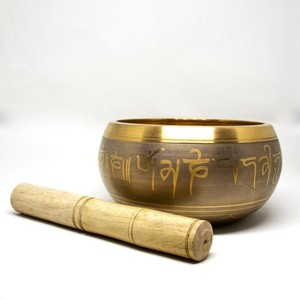 ชุดขันร้องทองเหลืองทำมือจากทิเบต สำหรับการทำสมาธิ โยคะ และการบำบัดด้วยเสียง - Product Image 4
