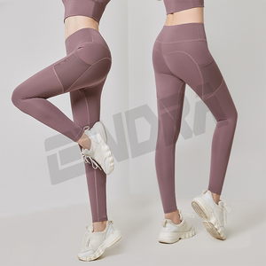 กางเกงโยคะเอวสูงสำหรับผู้หญิง มีกระเป๋า แห้งเร็ว ระบายอากาศได้ดี ยืดหยุ่นได้ กระชับสัดส่วน เหมาะสำหรับออกกำลังกาย ฟิตเนส - Product Image 6