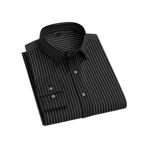 Chemises habillées rayées pour hommes du Vietnam de haute qualité en vente chemise solide à manches longues formelle d'affaires dans les grandes tailles - Product Image 2