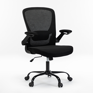 Chaise de bureau ergonomique moderne Support lombaire réglable Chaise de bureau pivotante confortable pour tâches informatiques Bras rabattables - Product Image 2