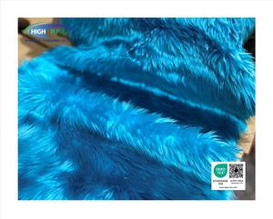 Tissu en fausse fourrure super doux à poils longs 30/35 mm, couleur bleu océan, poids moyen, idéal pour sacs, vêtements et jouets en peluche - Product Image 4