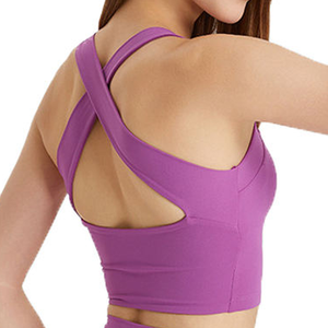 Nuevo Diseño de Sujetador Deportivo Transpirable con Espalda Cruzada y Soporte Alto para Mujer, con Logotipo Personalizado para Gimnasio y Fitness - Product Image 2