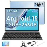 Tablet PC Android 15 de 10.1 Pulgadas, 4G LTE, Doble SIM, 12GB RAM, 256GB ROM, Octa Core, WiFi, para Estudio y Entretenimiento