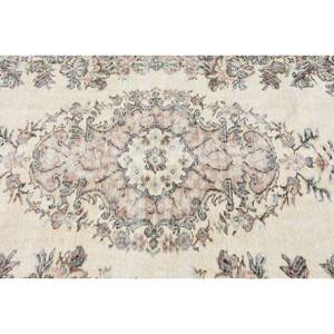 Alfombra clásica de lana rosa Beige de 5,5x9 pies, alfombra turca para sala de estar, diseño de tejido de retazos, respaldo de látex, rompecabezas rectangular para pasillo - Product Image 5