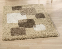 Tapis moderne abstrait fait main en polyester moelleux antidérapant, tapis épais et duveteux, tapis de couloir, salon, hôtel, tapis tissé durable