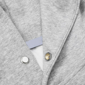 Sweat à capuche gris surdimensionné personnalisé avec logo pour homme, sweat à capuche décontracté en molleton 100% coton pour unisexe - Product Image 3