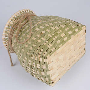 Cesta de Pescado Grande Tejida de Bambú, Cesta Pequeña Tejida de Enredaderas de Bambú Duraderas - Product Image 3