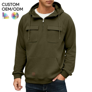 Sweat-shirt à capuche personnalisé pour homme, streetwear d'hiver, broderie, OEM ODM, polyester/coton de qualité supérieure, polaire imperméable - Product Image 1