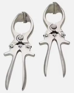 Herramientas para ganado Acero inoxidable sin sangre Cerdo Oveja Abrazadera de castración Herramienta de castración Fórceps de castración Animales de granja - Product Image 5