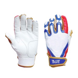 Gants de frappe de baseball en cuir véritable pour adultes, usage professionnel, hommes et femmes, softball, fermeture à boucle et crochet personnalisable, durables - Product Image 2