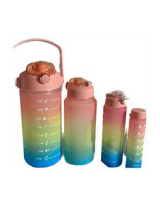 Bottiglia motivazionale Multi-capacità 4-in-1 con adesivi in plastica colorata leggera per uso esterno (96/64/30 OZ) - Product Image 2