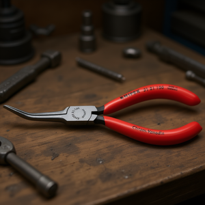 Alicates de punta plana Knipex negros atramentizados, alicates de punta fina con cabezal pulido y mangos recubiertos de plástico - Product Image 3