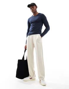 Camiseta de manga larga de algodón 100% para hombre, diseño clásico ajustado de alta calidad, personalizado, DTG, DTF, estampado, ropa informal holgada sólida - Product Image 2